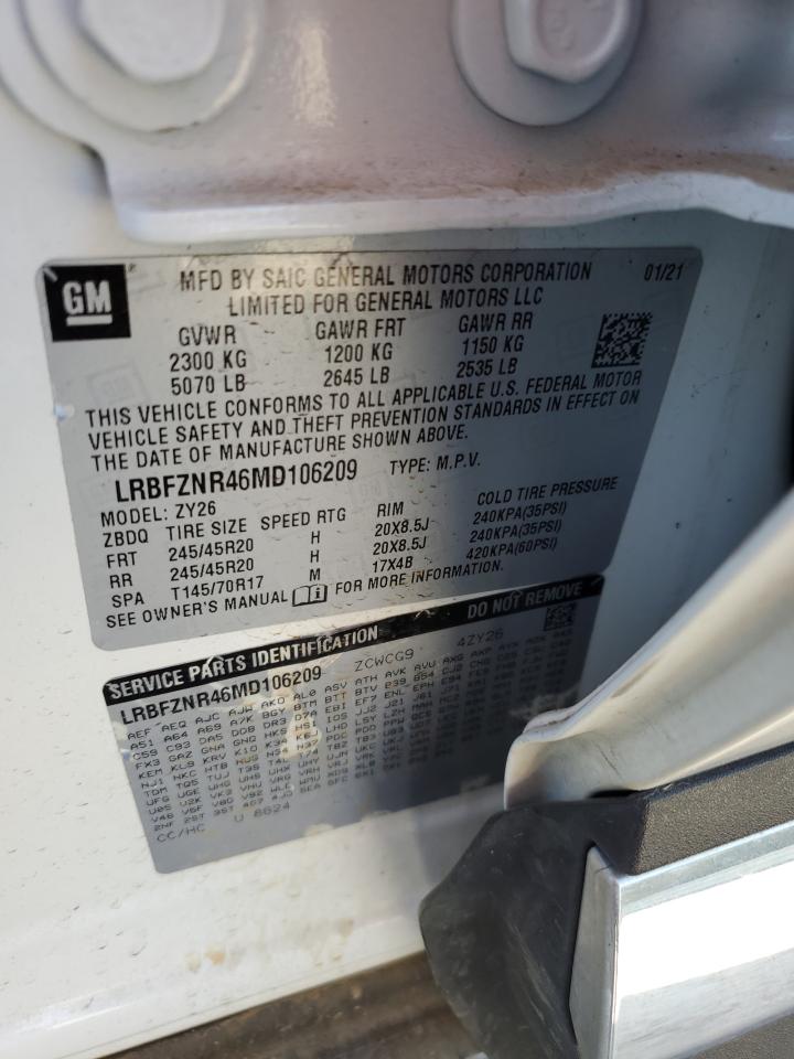 2021 Buick Envision Essence VIN: LRBFZNR46MD106209 Lot: 89616205