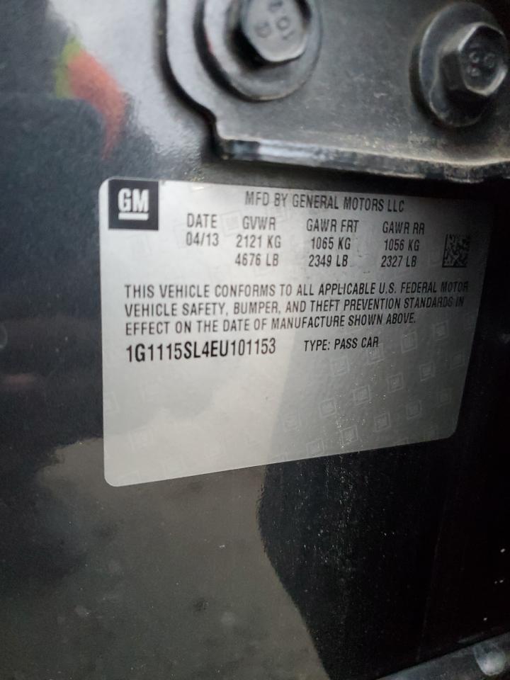 2014 Chevrolet Impala Lt VIN: 1G1115SL4EU101153 Lot: 82267025