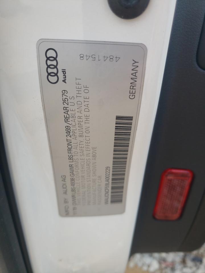2020 Audi A5 Premium Plus VIN: WAUCNCF59LA002229 Lot: 85777585
