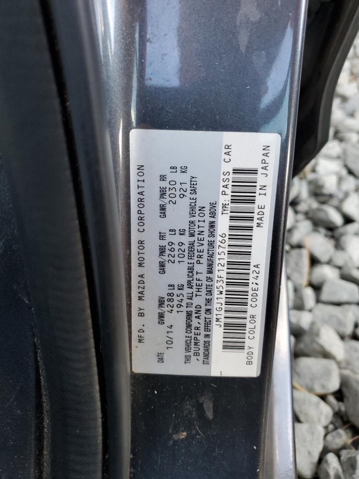 2015 Mazda 6 Grand Touring VIN: JM1GJ1W53F1215766 Lot: 90834405