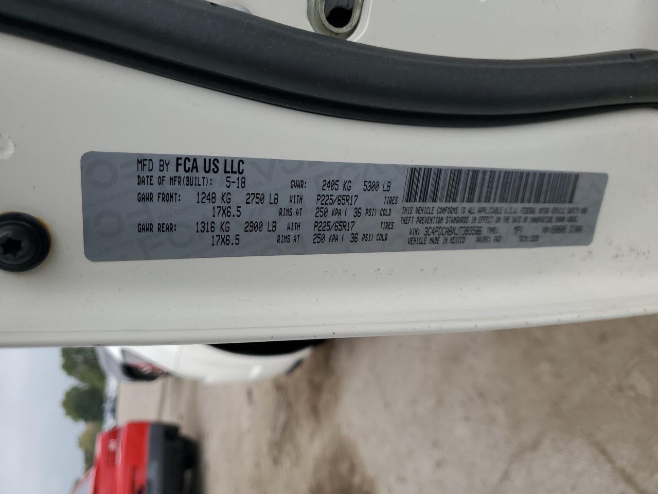 2018 Dodge Journey Se VIN: 3C4PDCABXJT383566 Lot: 86295565