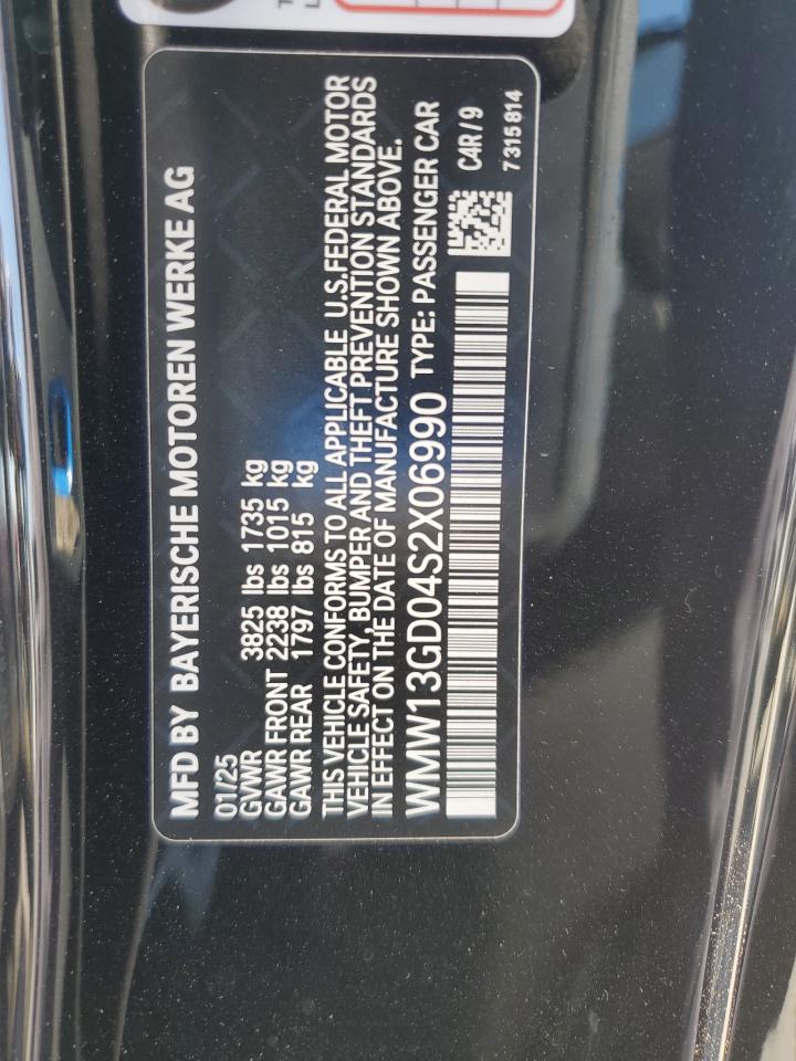 2025 Mini Cooper Base VIN: WMW13GD04S2X06990 Lot: 82754455