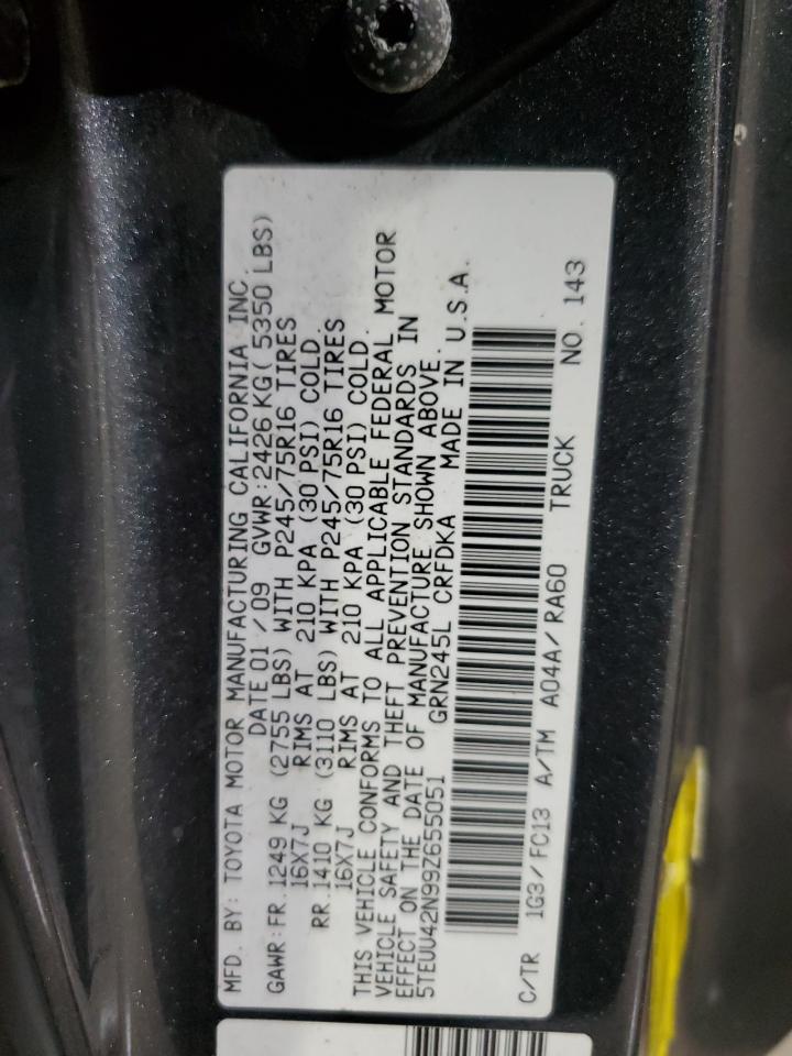 2009 Toyota Tacoma Access Cab VIN: 5TEUU42N99Z655051 Lot: 85373625