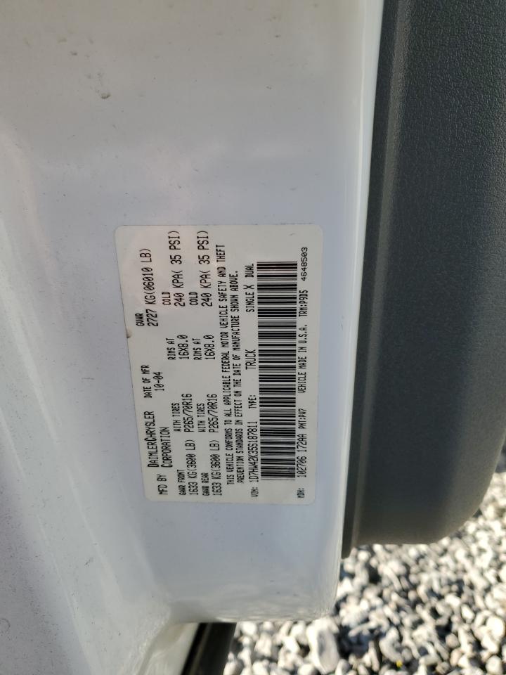 2005 Dodge Dakota Slt VIN: 1D7HW42K35S187811 Lot: 85661395