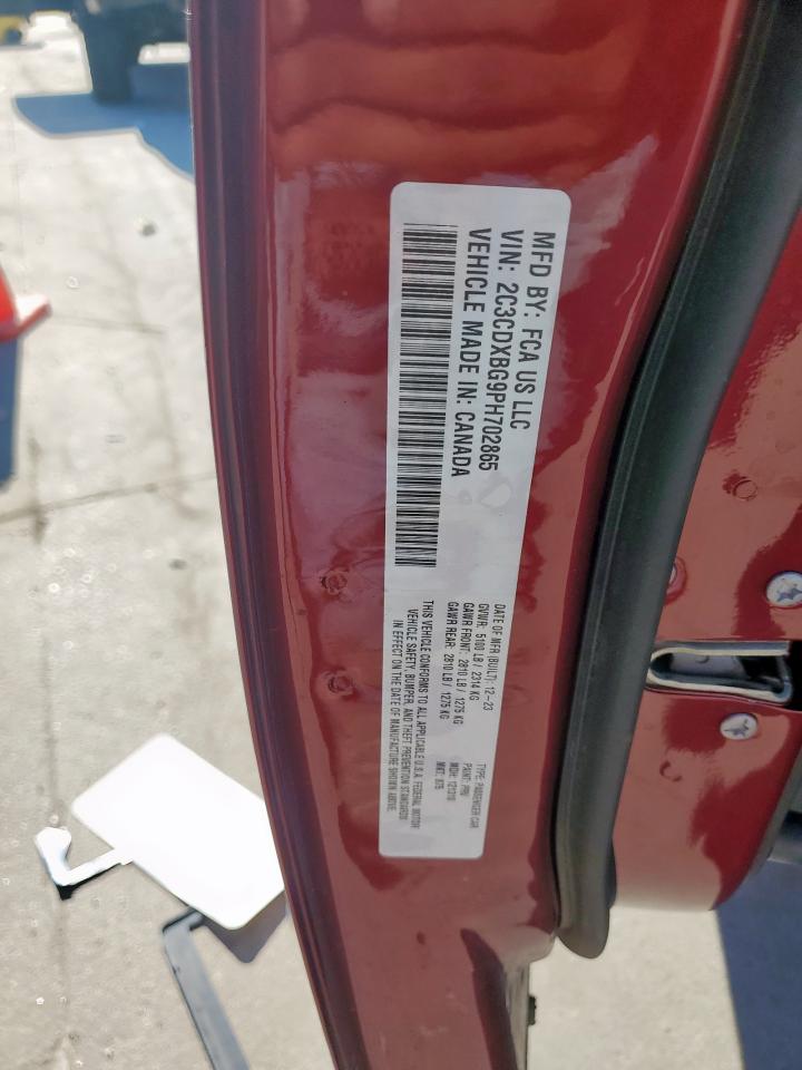 2023 Dodge Charger Sxt VIN: 2C3CDXBG9PH702865 Lot: 86085735