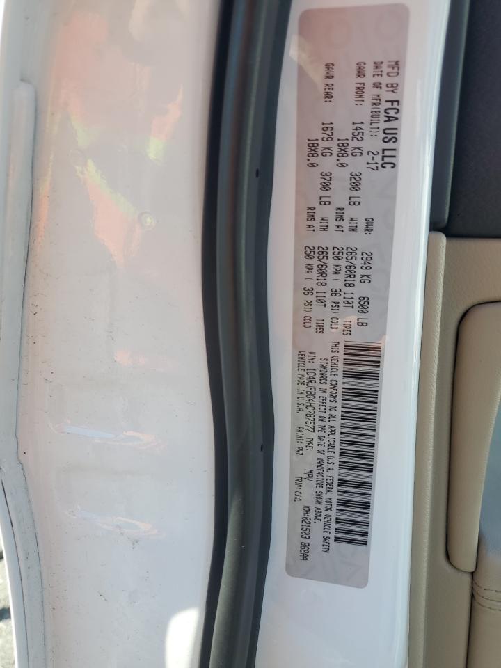 2017 Jeep Grand Cherokee Limited VIN: 1C4RJFBG4HC787577 Lot: 86075455