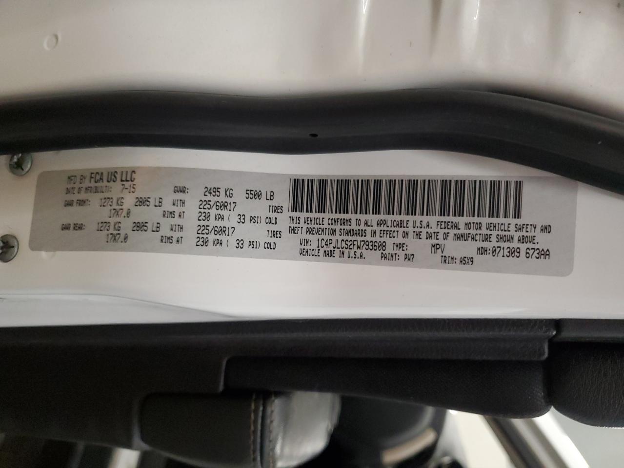 2015 Jeep Cherokee Latitude VIN: 1C4PJLCS2FW793608 Lot: 87016915