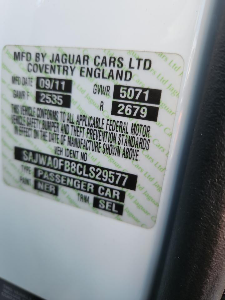 2012 Jaguar Xf VIN: SAJWA0FB8CLS29577 Lot: 90944195