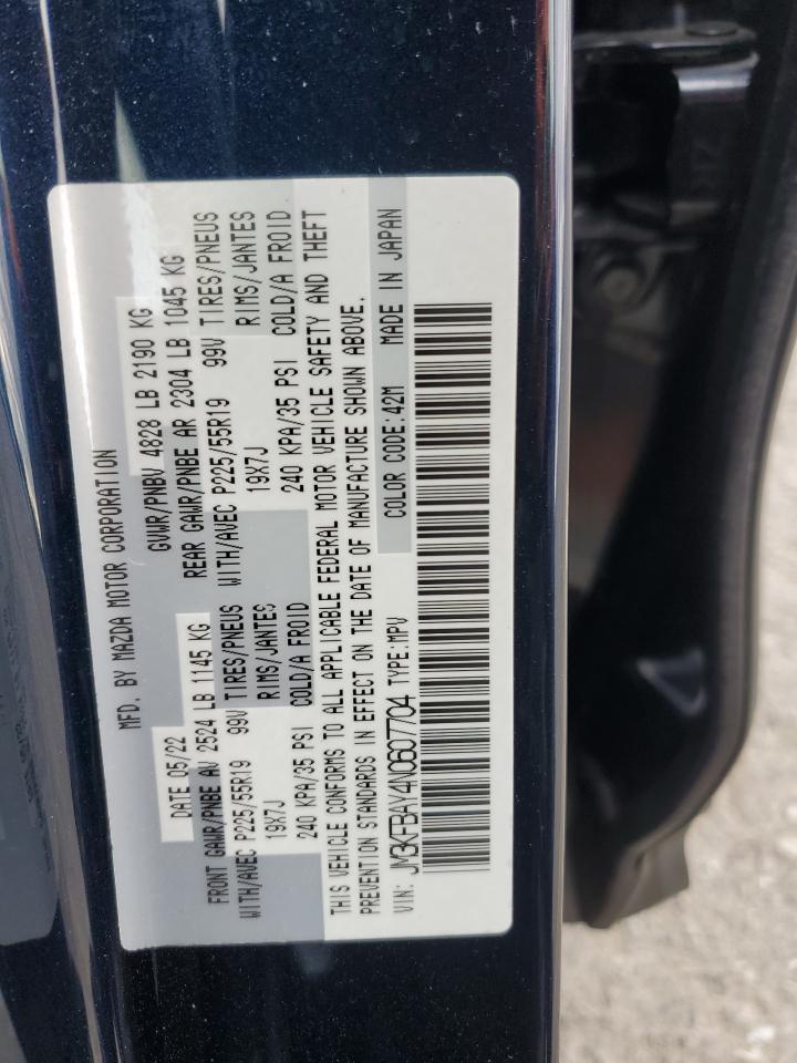 2022 Mazda Cx-5 VIN: JM3KFBAY4N0607704 Lot: 91122095