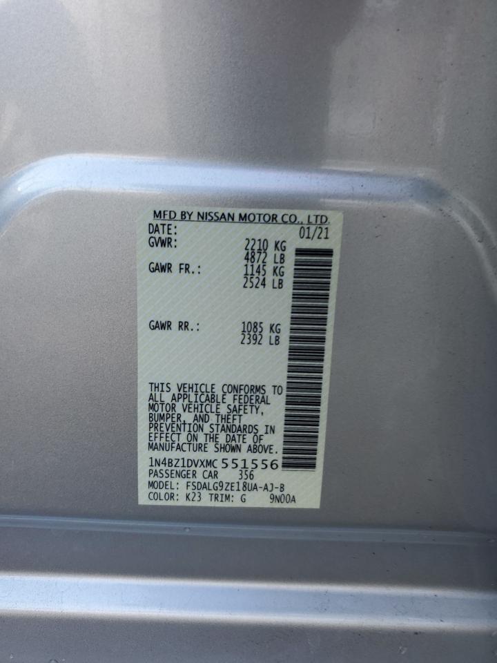 2021 Nissan Leaf Sl Plus VIN: 1N4BZ1DVXMC551556 Lot: 87361195