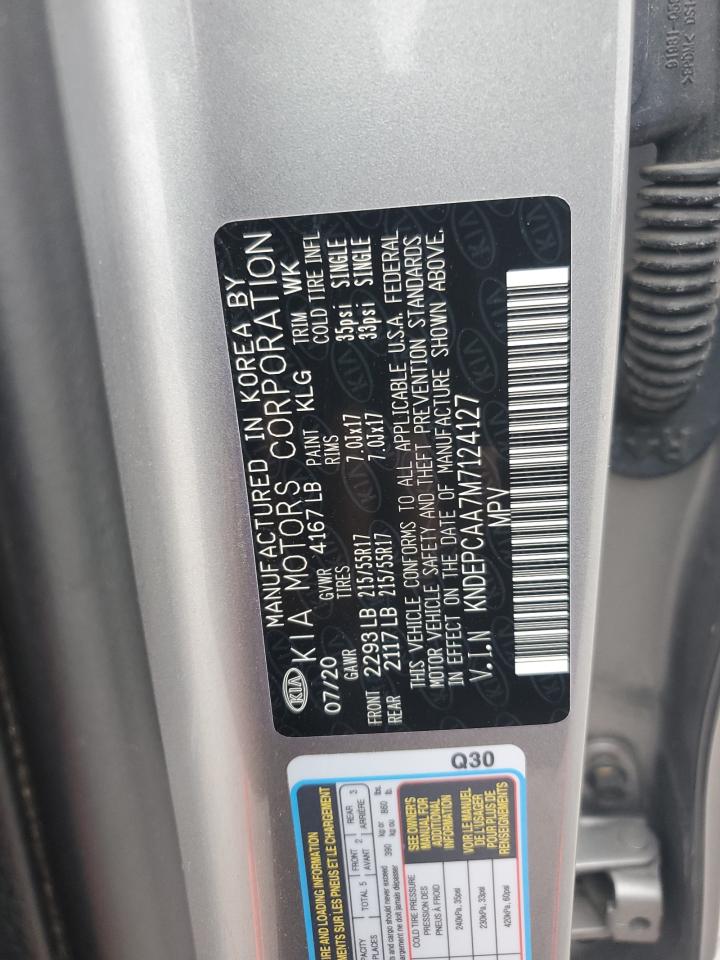 2021 Kia Seltos Lx VIN: KNDEPCAA7M7124127 Lot: 85597545