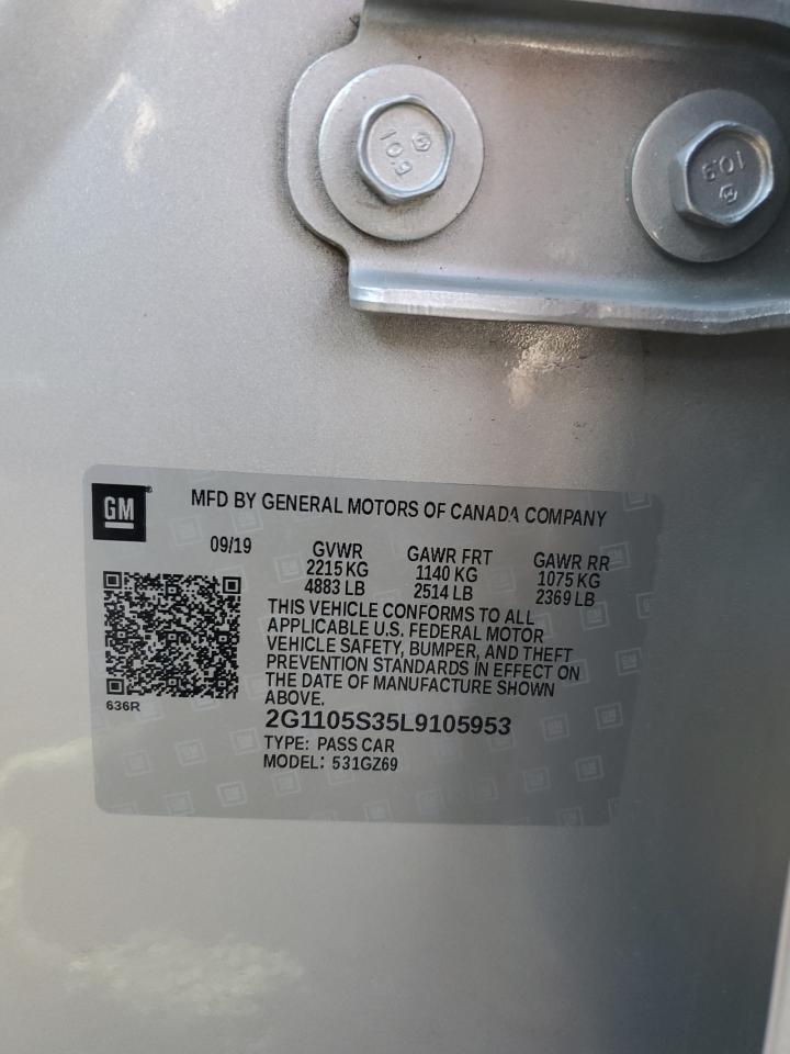 2020 Chevrolet Impala Premier VIN: 2G1105S35L9105953 Lot: 81858415