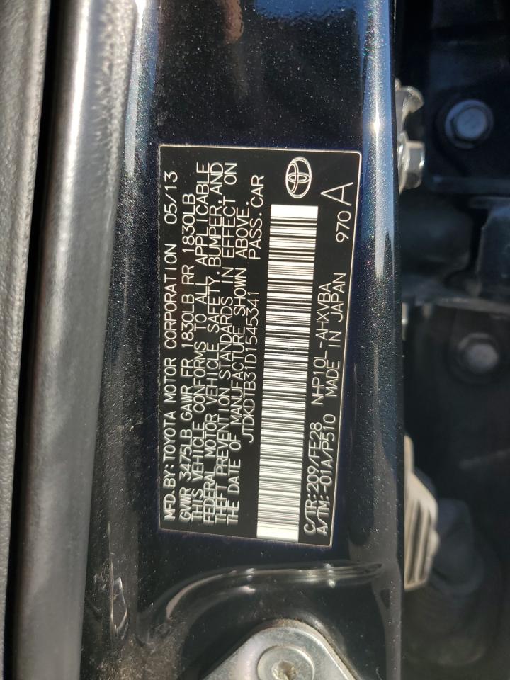 2013 Toyota Prius C VIN: JTDKDTB31D1545341 Lot: 85114875