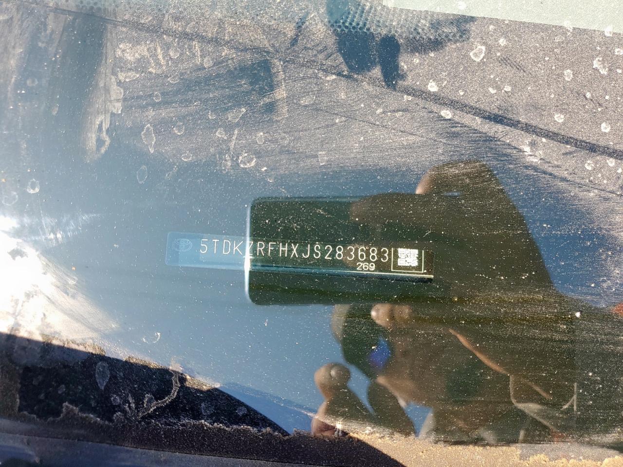 2018 Toyota Highlander Se VIN: 5TDKZRFHXJS283683 Lot: 86243155