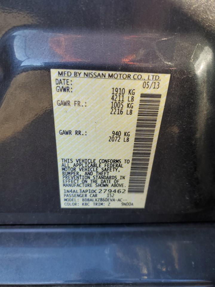 2013 Nissan Altima 2.5 VIN: 1N4AL3AP1DC279462 Lot: 85601775