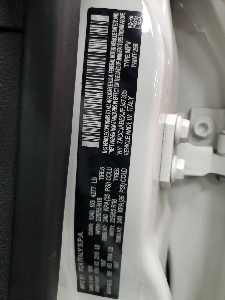 2018 Jeep Renegade Latitude VIN: ZACCJABBXJPJ47305 Lot: 86256295