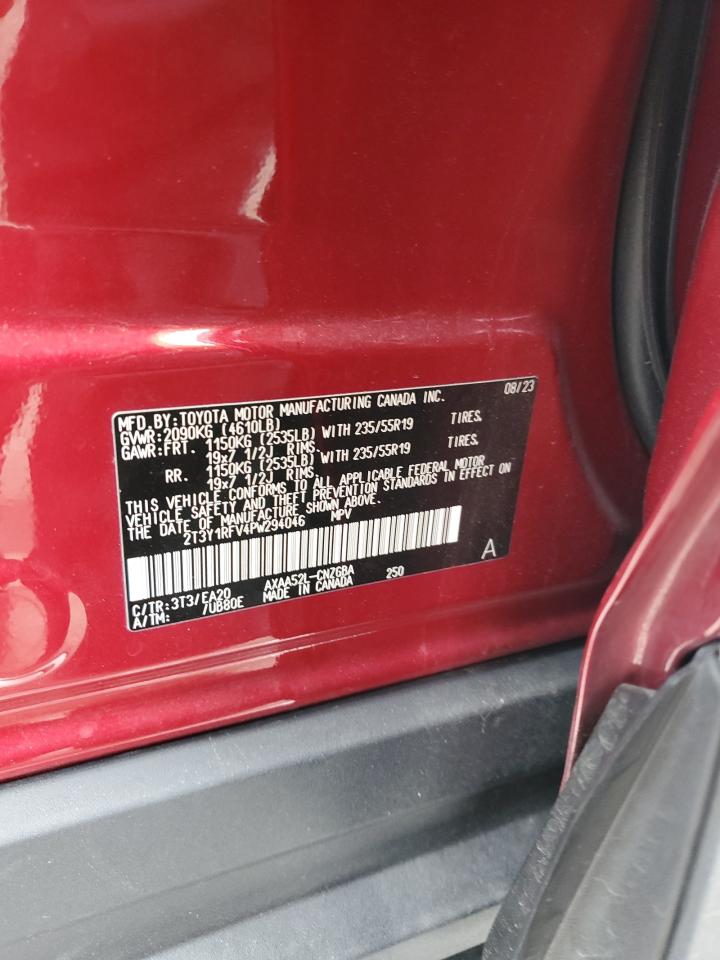 2023 Toyota Rav4 Limited VIN: 2T3Y1RFV4PW294046 Lot: 82366915