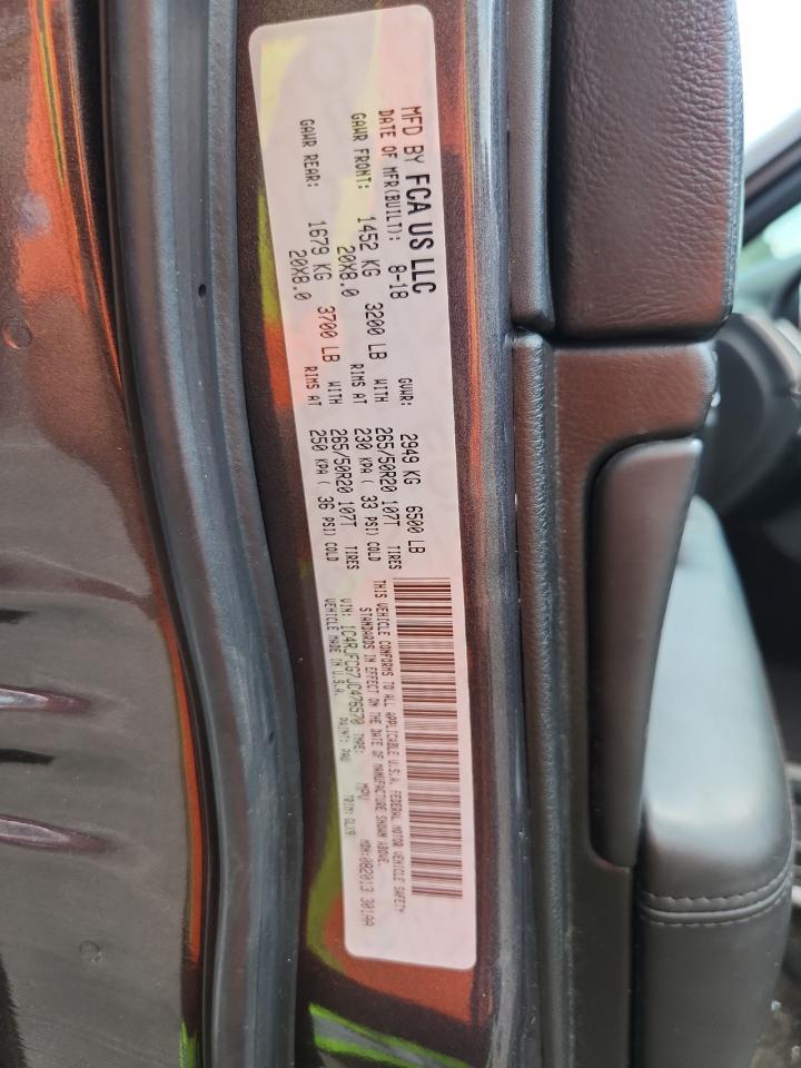 2018 Jeep Grand Cherokee Overland VIN: 1C4RJFCG7JC476570 Lot: 85316965