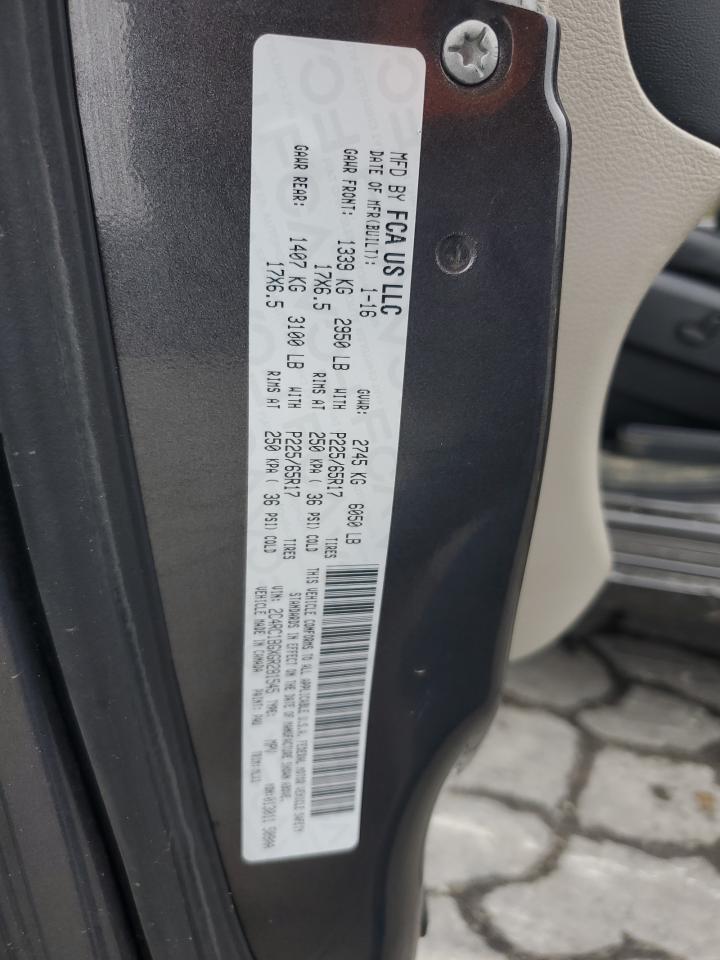 2016 Chrysler Town & Country Touring VIN: 2C4RC1BGXGR281545 Lot: 82631225