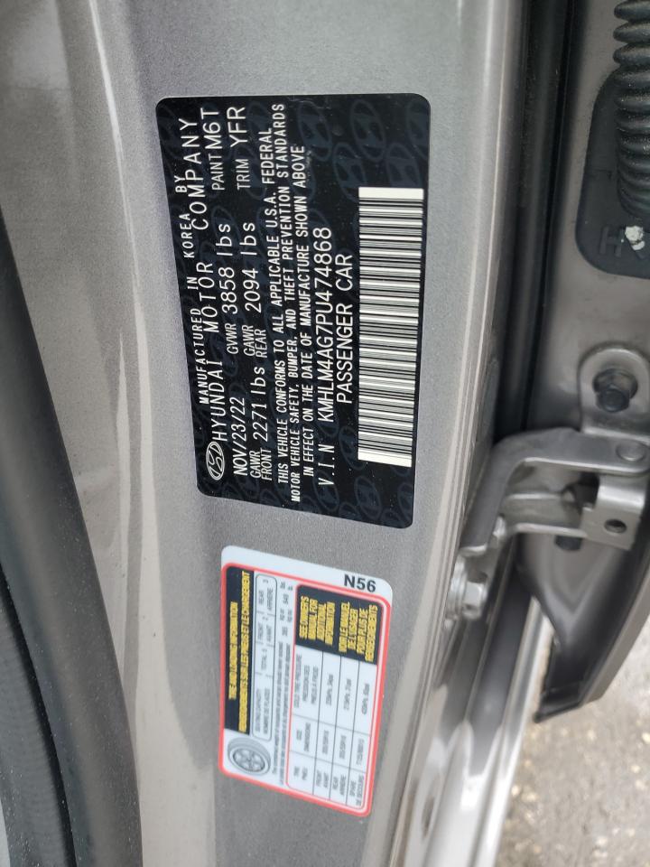 2023 Hyundai Elantra Sel VIN: KMHLM4AG7PU474868 Lot: 85895285