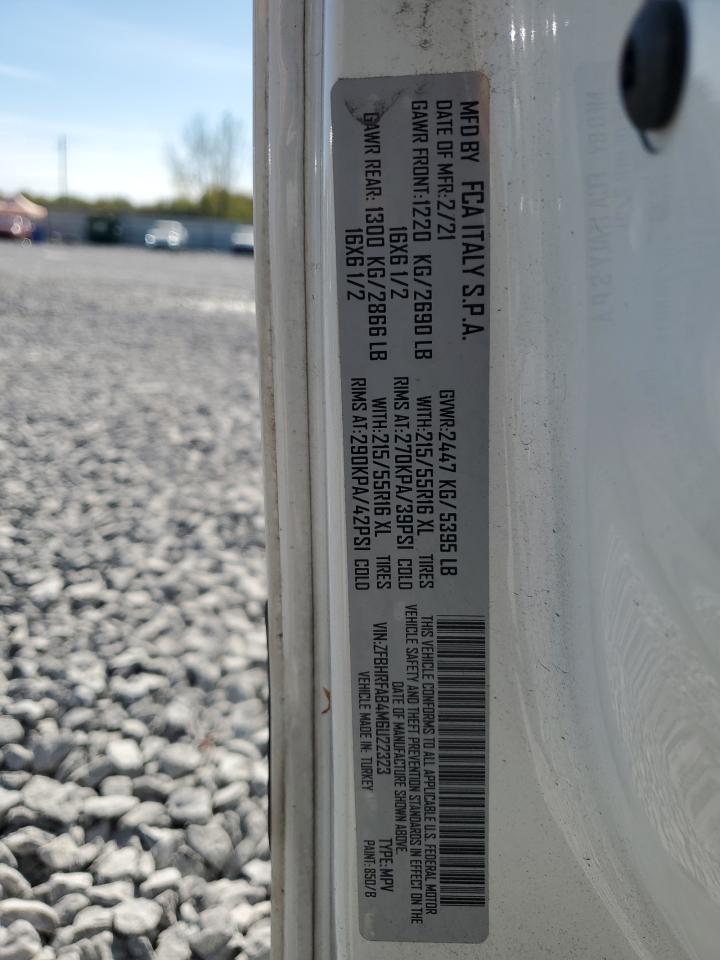 2021 Ram Promaster City VIN: ZFBHRFAB4M6U22323 Lot: 89704435