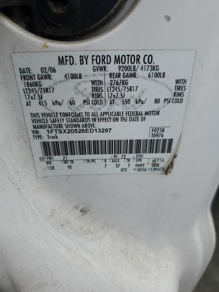2006 Ford F250 Super Duty VIN: 1FTSX20526ED13297 Lot: 87285115