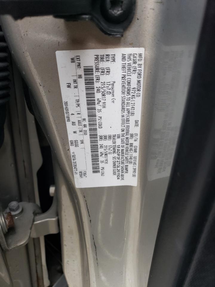 2016 Ford Focus Se VIN: 1FADP3F27GL261924 Lot: 85901445