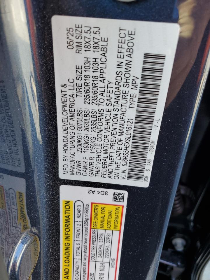 2025 Honda Cr-V Sport VIN: 5J6RS5H5XSL016121 Lot: 82513135