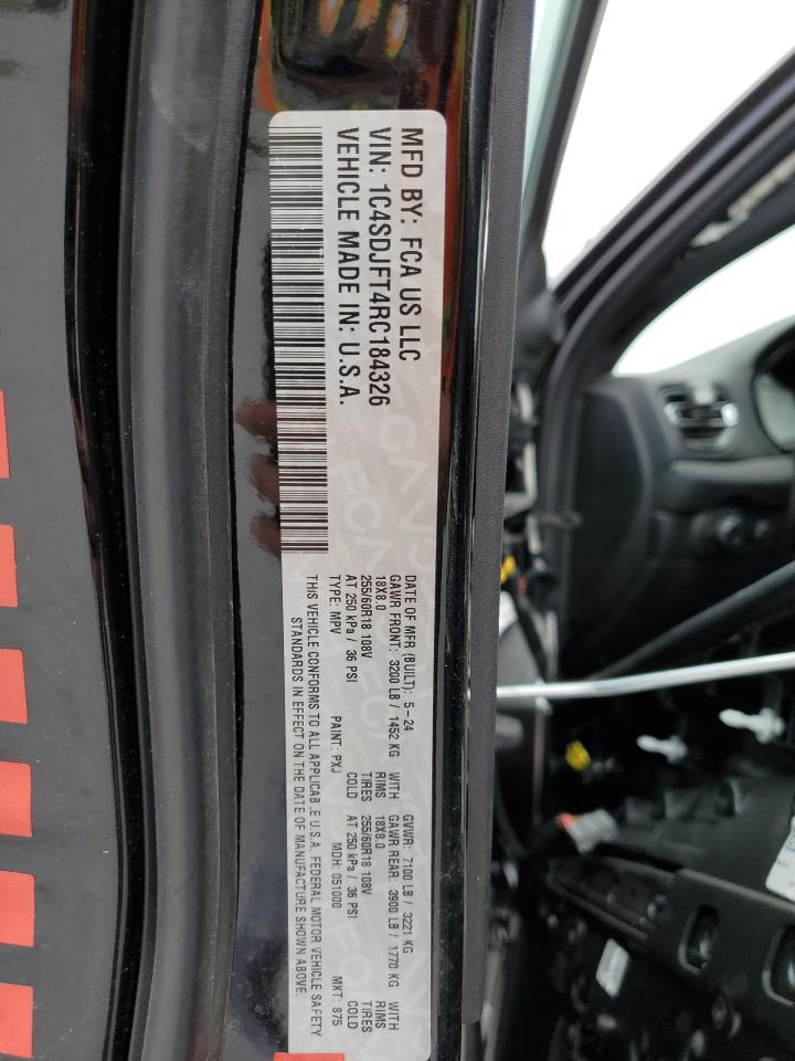 2024 Dodge Durango Pursuit VIN: 1C4SDJFT4RC184326 Lot: 86816665