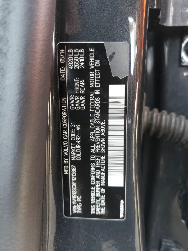 2015 Volvo V60 Premier+ VIN: YV1612SCXF1213867 Lot: 84948075