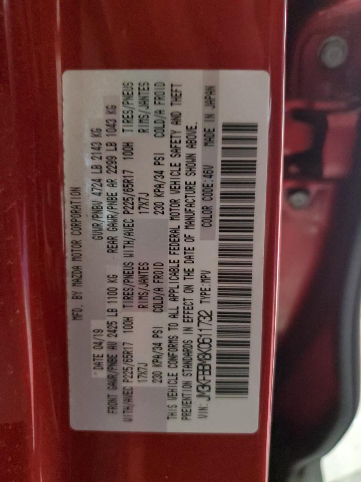 2019 Mazda Cx-5 Sport VIN: JM3KFBBM8K0611732 Lot: 90473305