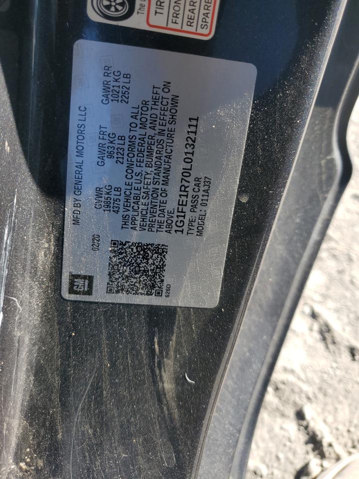 2020 Chevrolet Camaro Lz VIN: 1G1FE1R70L0132111 Lot: 86844335