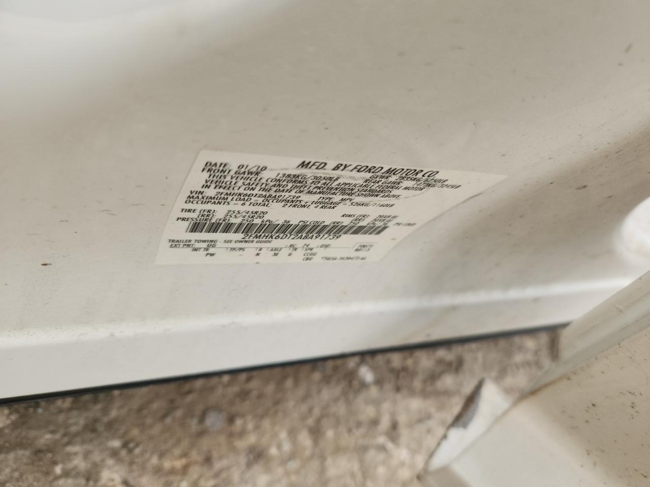 2010 Ford Flex Limited VIN: 2FMHK6DT2ABA91739 Lot: 82330265