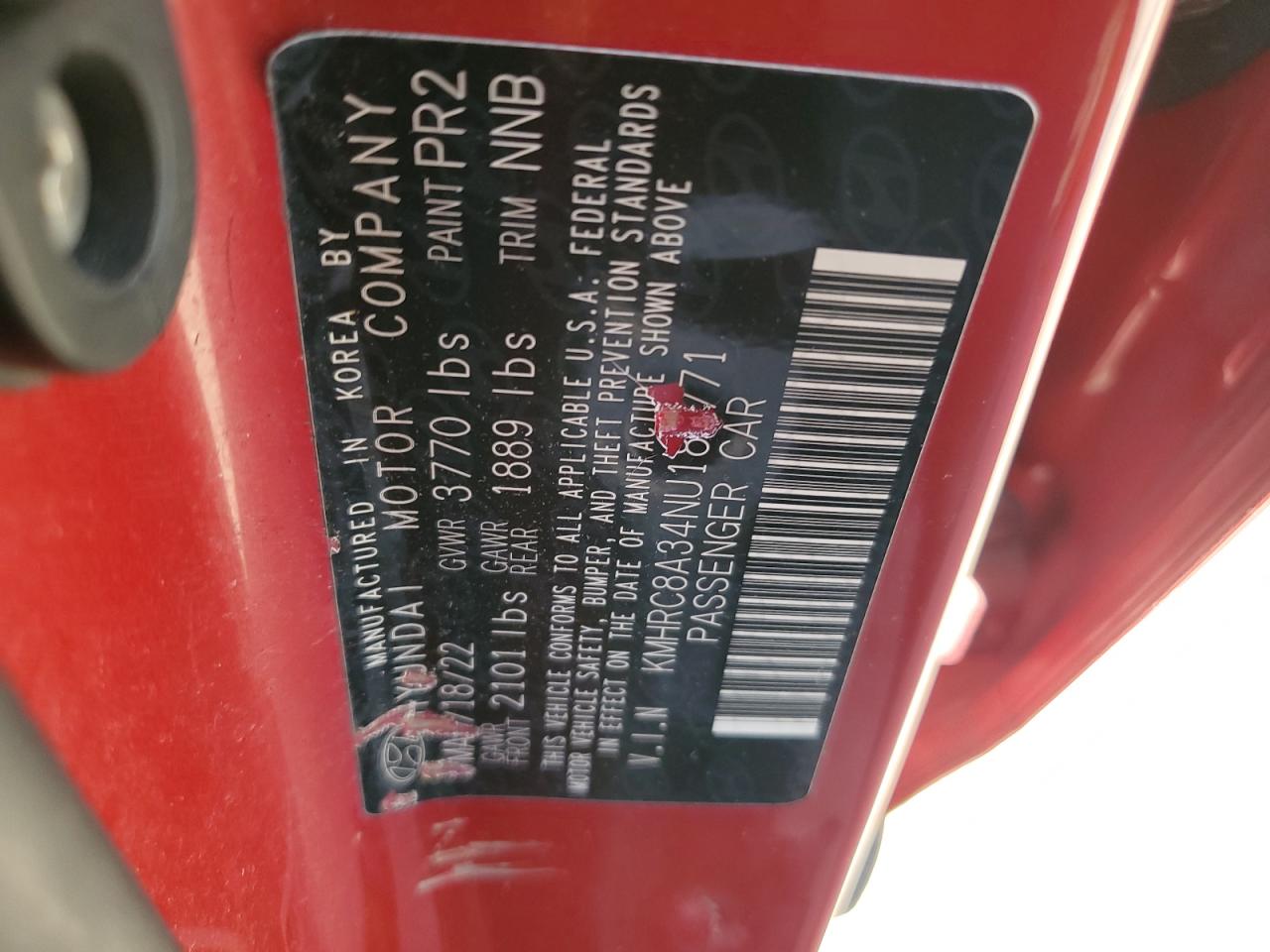 2022 Hyundai Venue Sel VIN: KMHRC8A34NU189771 Lot: 84904315