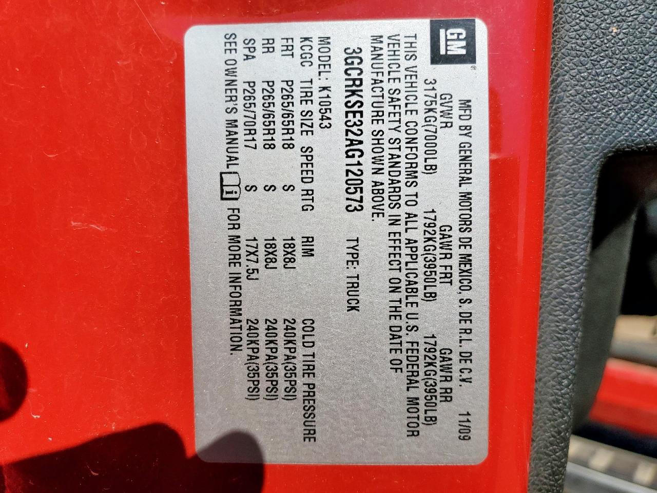 2010 Chevrolet Silverado K1500 Lt VIN: 3GCRKSE32AG120573 Lot: 84779295