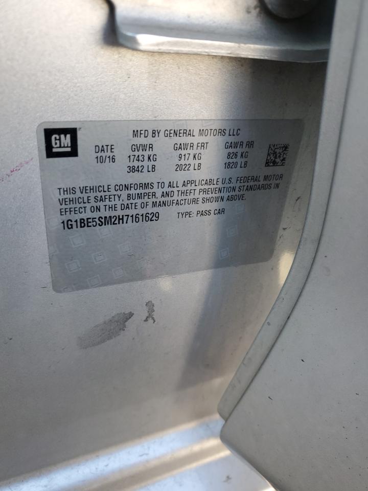 2017 Chevrolet Cruze Lt VIN: 1G1BE5SM2H7161629 Lot: 85694835