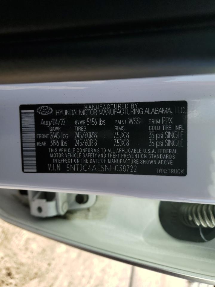 2022 Niss Santa Cruz VIN: 5NTJC4AE5NH038722 Lot: 90685475