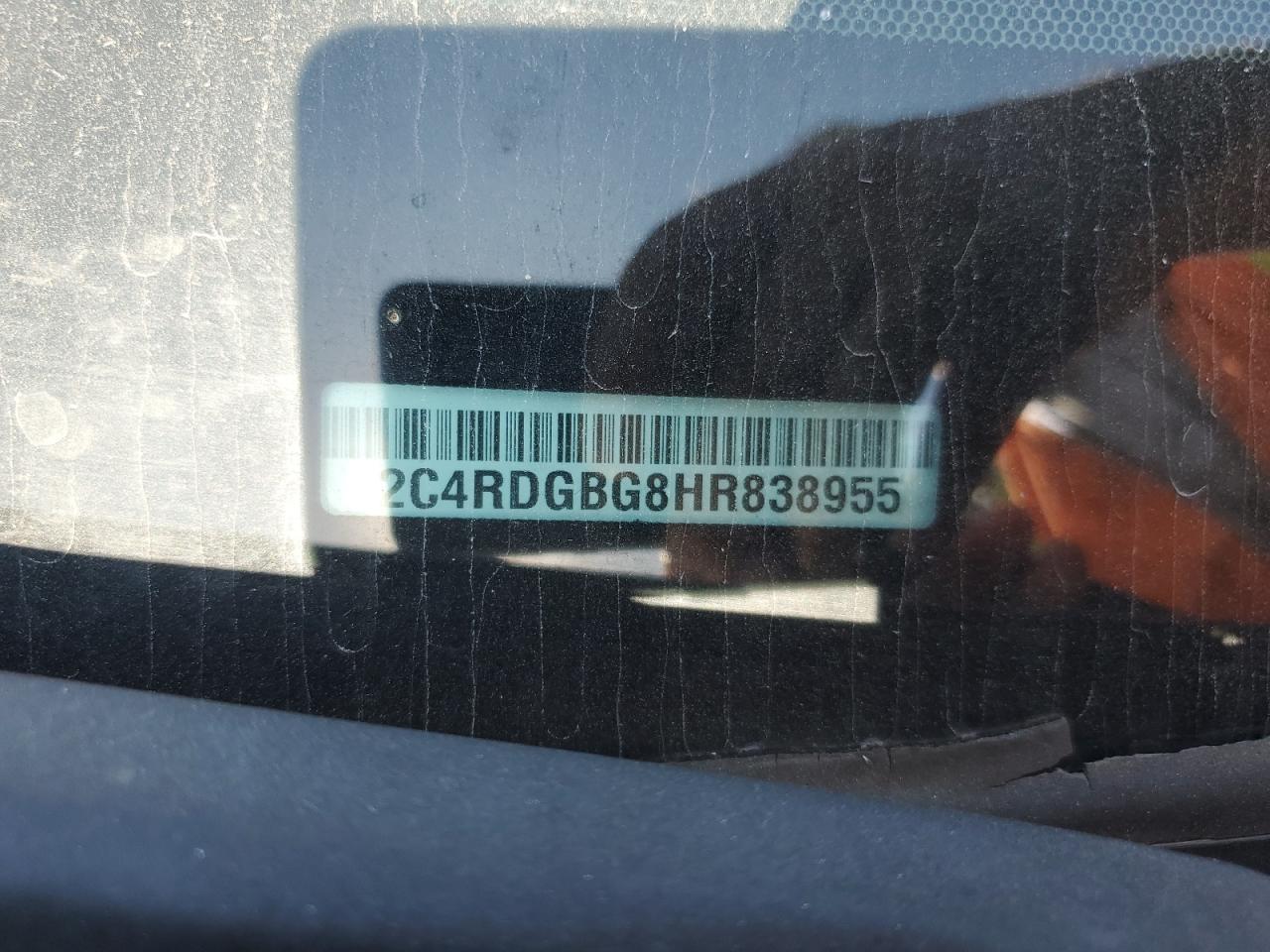 2017 Dodge Grand Caravan Se VIN: 2C4RDGBG8HR838955 Lot: 63264235