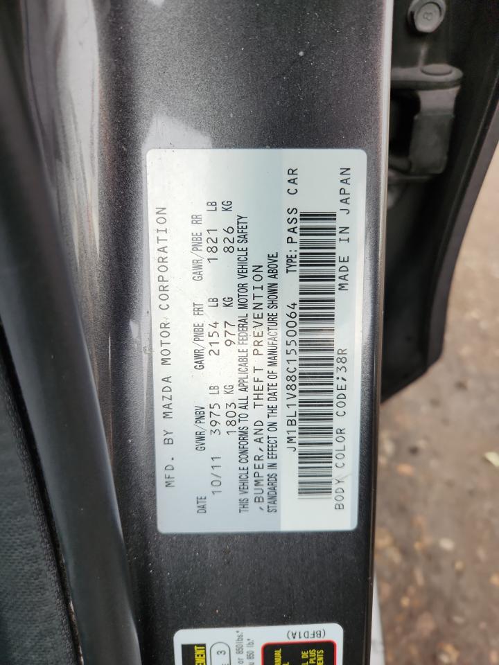 2012 Mazda 3 I VIN: JM1BL1V88C1550064 Lot: 85715975