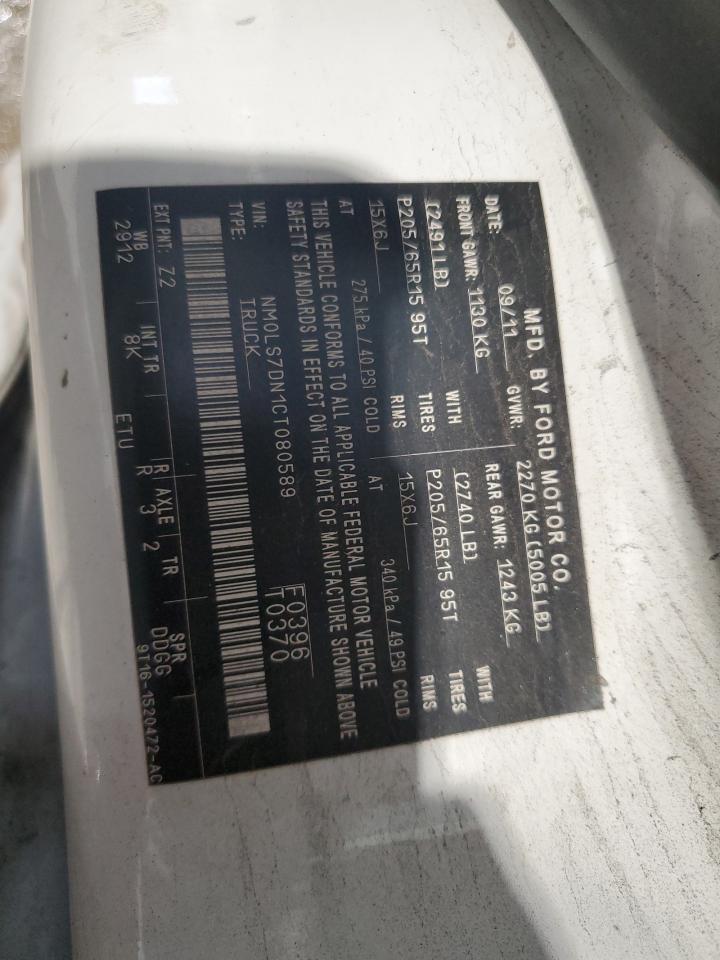 2012 Ford Transit Connect Xlt VIN: NM0LS7DN1CT080589 Lot: 86274215