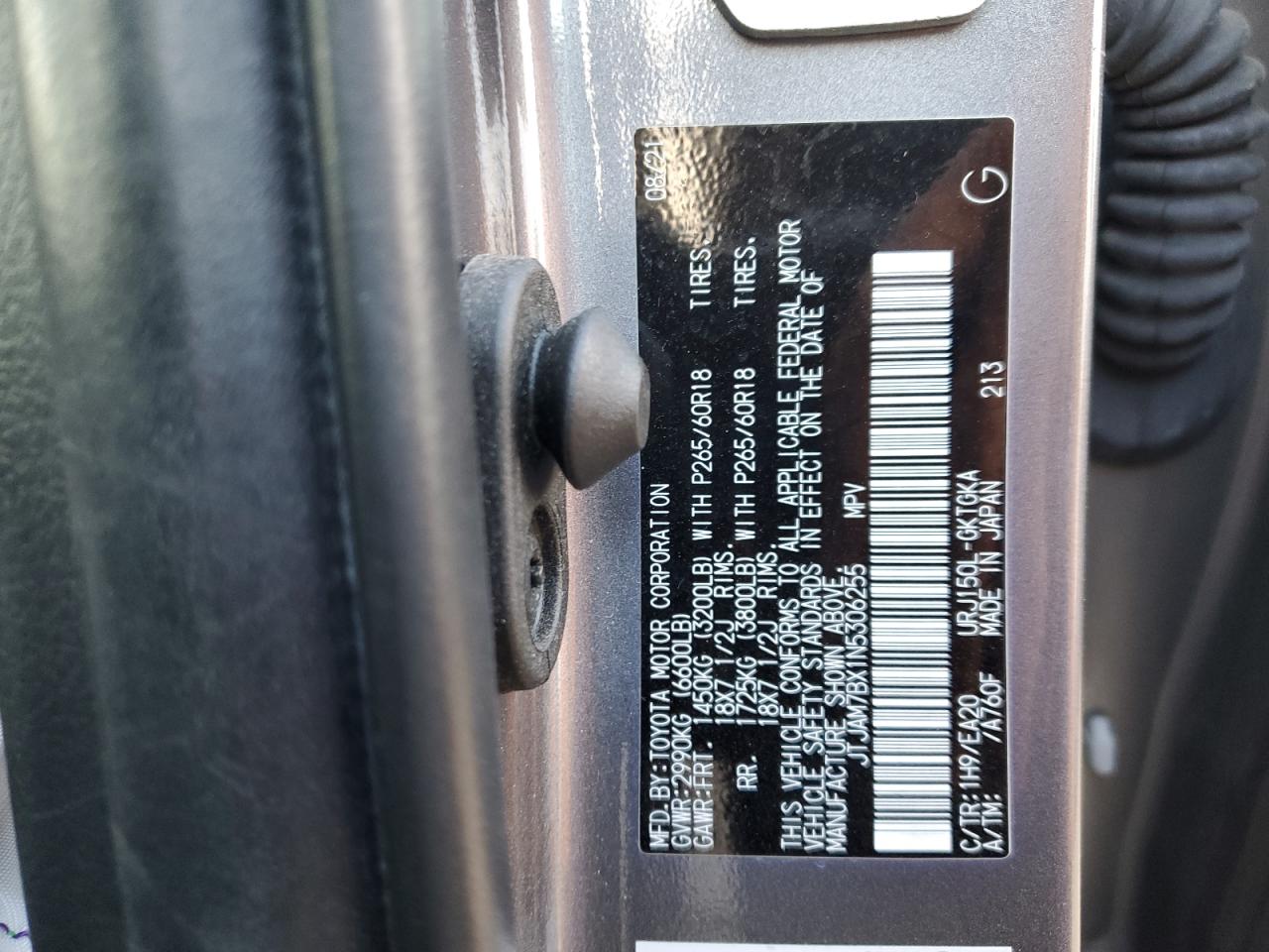 2022 Lexus Gx 460 VIN: JTJAM7BX1N5306255 Lot: 94771445