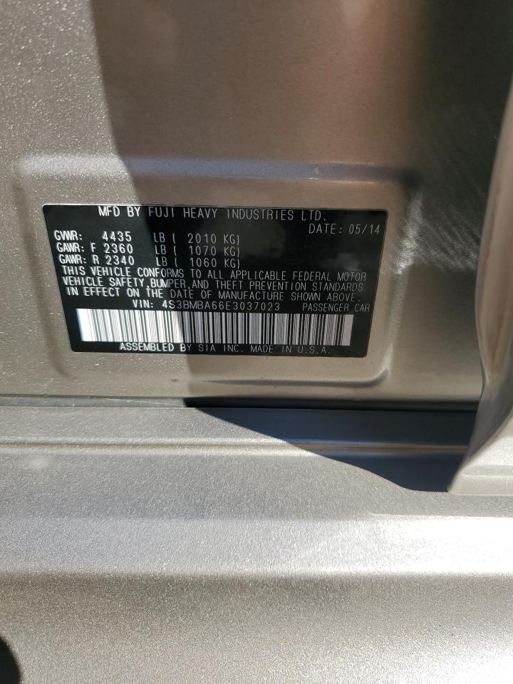 2014 Subaru Legacy 2.5I VIN: 4S3BMBA66E3037023 Lot: 81778445