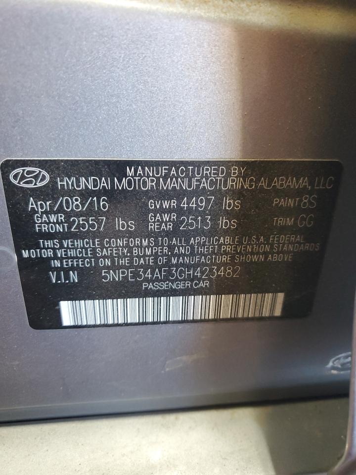 2016 Hyundai Sonata Sport VIN: 5NPE34AF3GH423482 Lot: 82384615