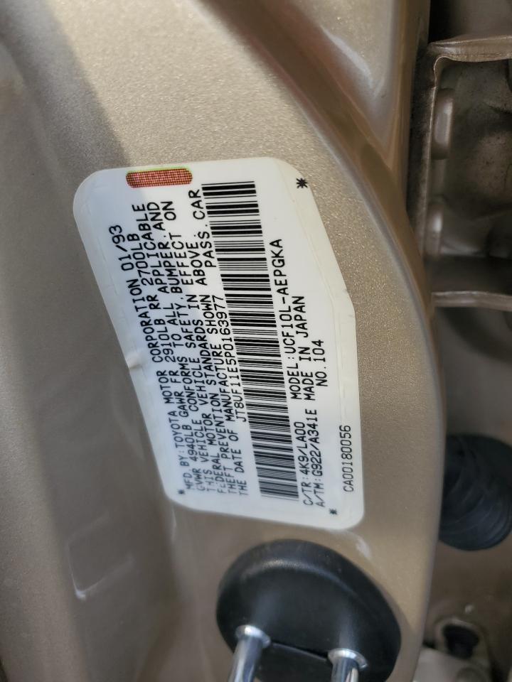 1993 Lexus Ls 400 VIN: JT8UF11E5P0163977 Lot: 82678465