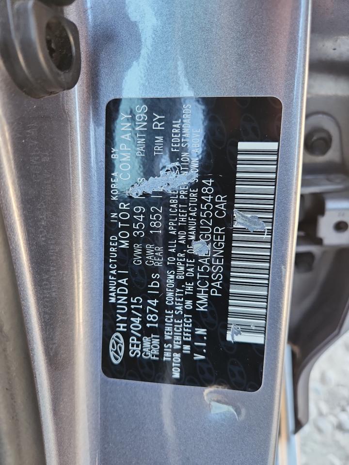 2016 Hyundai Accent Se VIN: KMHCT5AE2GU255484 Lot: 90075705