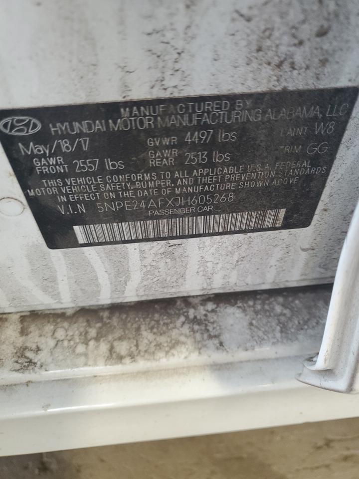 2018 Hyundai Sonata Se VIN: 5NPE24AFXJH605268 Lot: 85747135