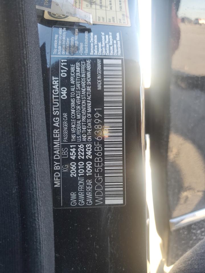 2011 Mercedes-Benz C 300 VIN: WDDGF5EB6BF638991 Lot: 87287445