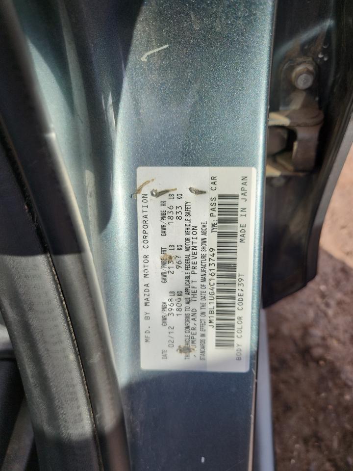 2012 Mazda 3 I VIN: JM1BL1UG4C1613749 Lot: 90262565