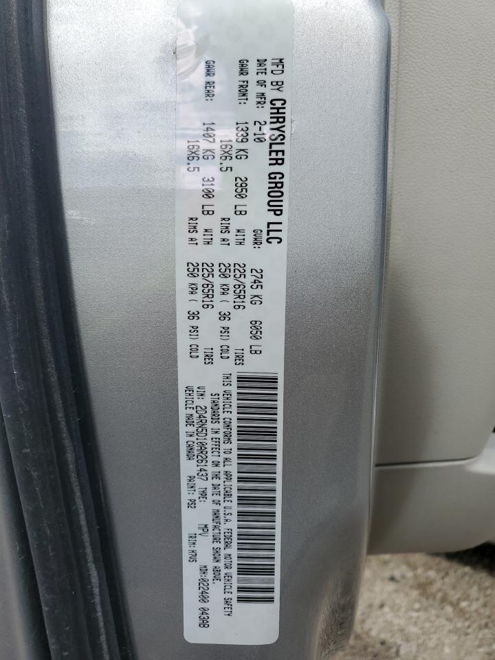 2010 Dodge Grand Caravan Sxt VIN: 2D4RN5D10AR261437 Lot: 87382835