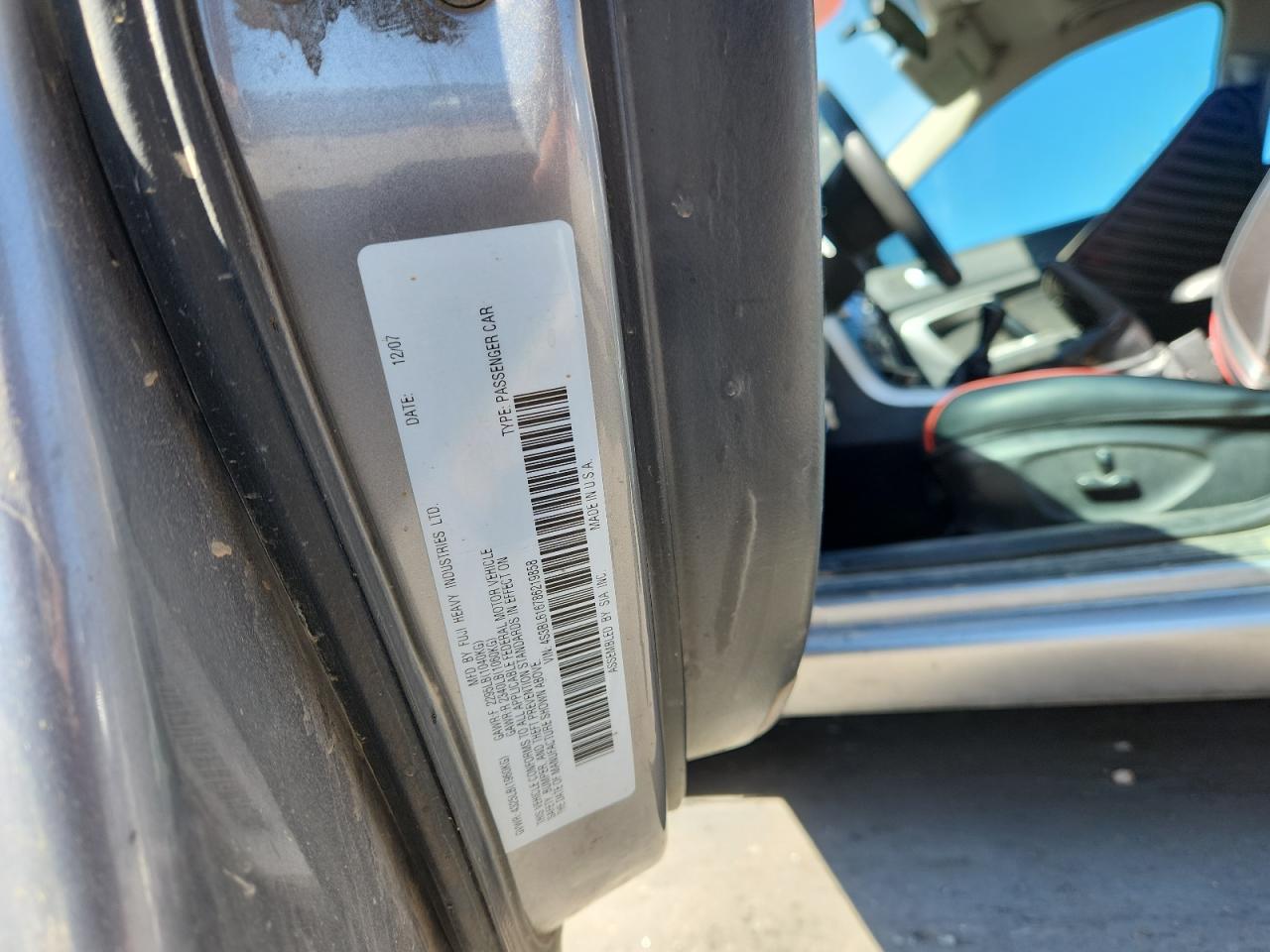 2008 Subaru Legacy 2.5I VIN: 4S3BL616786219858 Lot: 86535125